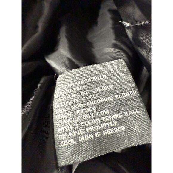 Kenneth Cole Size S Duck Down Waterfowl Snap Button Outdoor Coat Black Zip - Picture 8 of 9